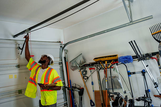 Professional Garage Door Installation technician working in Orange County County, CA
